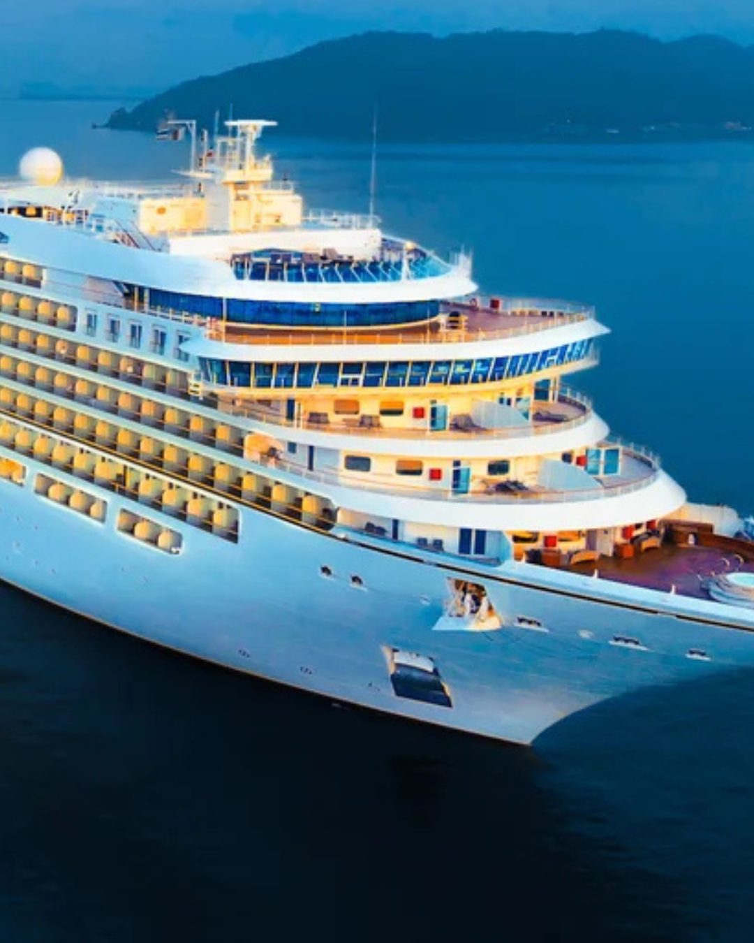 Cruise ship in open water