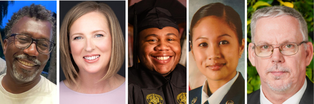 Five Veteran Alumni Headshots